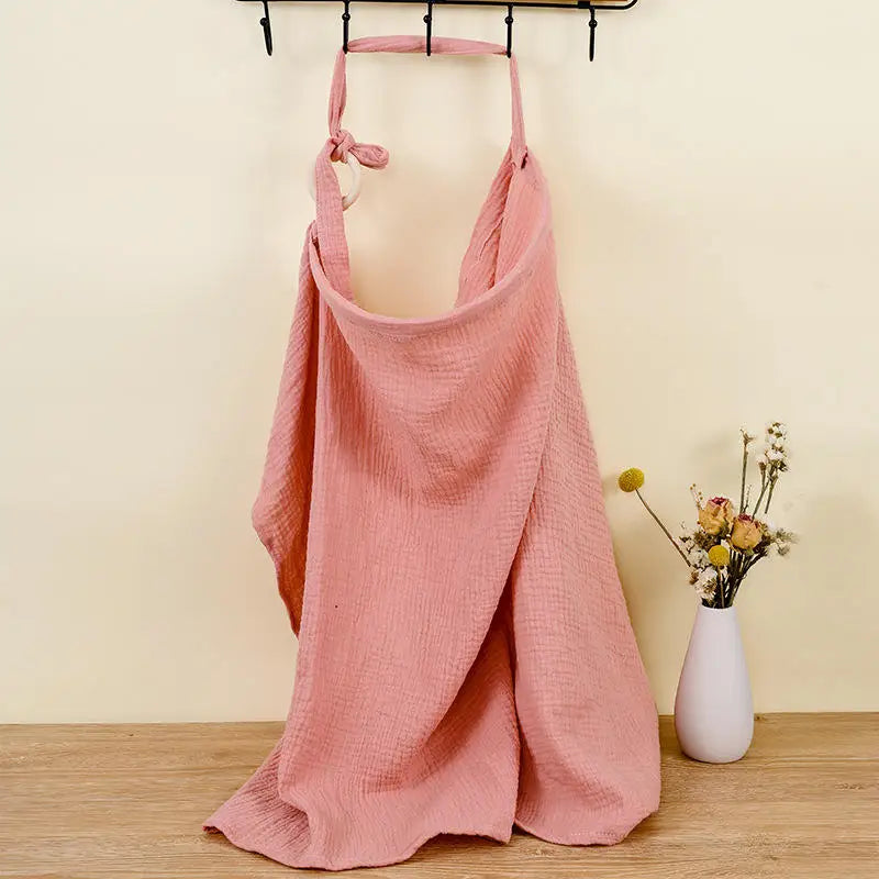 Baby Nursing Cover Breathable With Arched Neckline Women's Mum Apron Soft And Pure Cotton