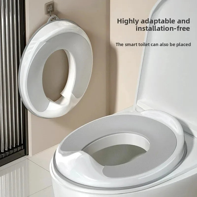 Potty Training Seat Built-in Toilet Seat, Elongated Toilet Seat Children's Toilet Seat Toilet Seat Children's Toilet Seat Universal Splash Proof Toilet for Male and Female Babies