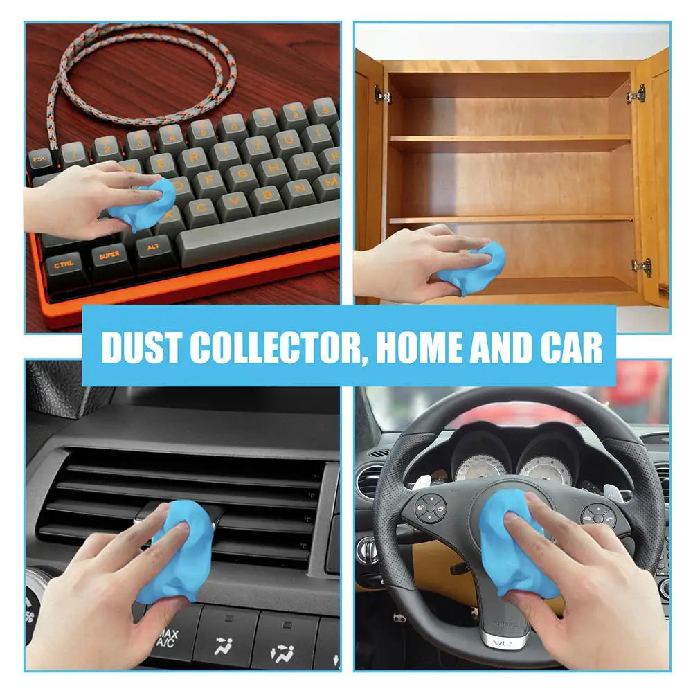 Car Cleaning Gel Putty Reusable Car Interior Detailing Mud Dust Computer Dust Cleaning Keyboard Remover Gel Auto Vent Clean H7U4