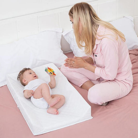 Baby Changing Pad with Wipeable & Waterproof PU Cover, Contoured Diaper Changing Pad for Dresser with Non-Slip Safety Belt, Portable and Lightweight, Large Cushioned Foam