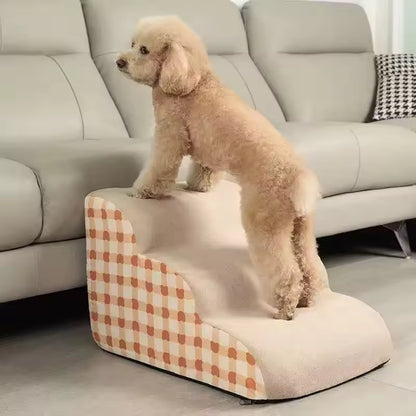 2 Steps Pet Staircase Dog Slope Ladder Anti-slip Detachable Stable And Non-collapsing Memory Foam Rebound Washable Sofa Steps