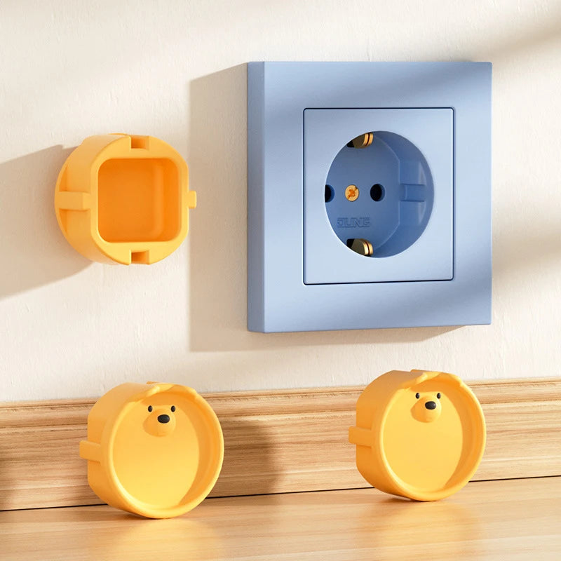 Baby Safe Socket Cover Pack of 5, Cartoon Design, Protection from Electric Shock, Dust-Resistant