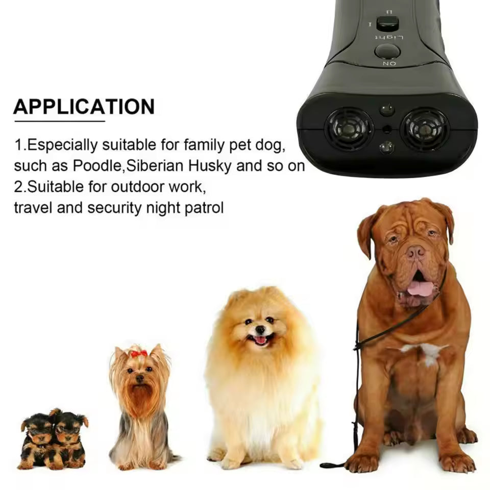 Ultrasonic Dog Repeller Portable Dog Trainer Anti Barking Device With LED Indicator Lanyard Pet Dog Training Repeller Device