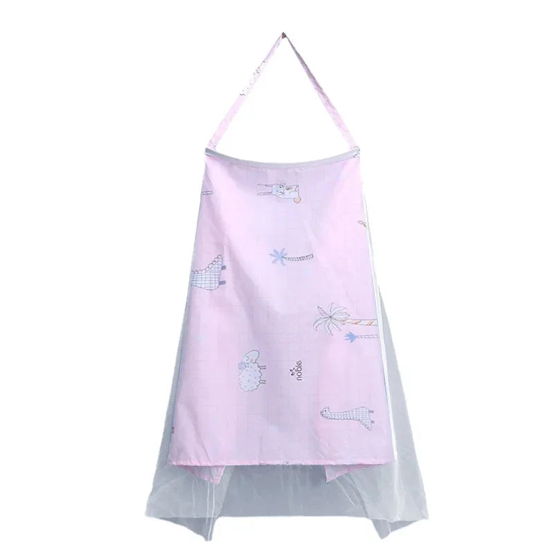 100% Cotton Baby Feeding Nursing Covers Mother Outing Breastfeeding Towel Nursing Cloth with Mosquito Net Baby Stroller