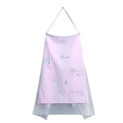 100% Cotton Baby Feeding Nursing Covers Mother Outing Breastfeeding Towel Nursing Cloth with Mosquito Net Baby Stroller