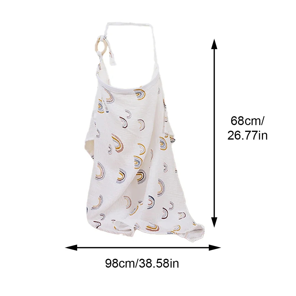 Baby Breastfeeding Cover Cotton Baby Feeding Nursing Cover Adjustable Privacy Breastfeeding Apron Soft Gauze Stroller Blankets