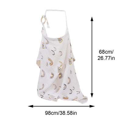 Baby Breastfeeding Cover Cotton Baby Feeding Nursing Cover Adjustable Privacy Breastfeeding Apron Soft Gauze Stroller Blankets