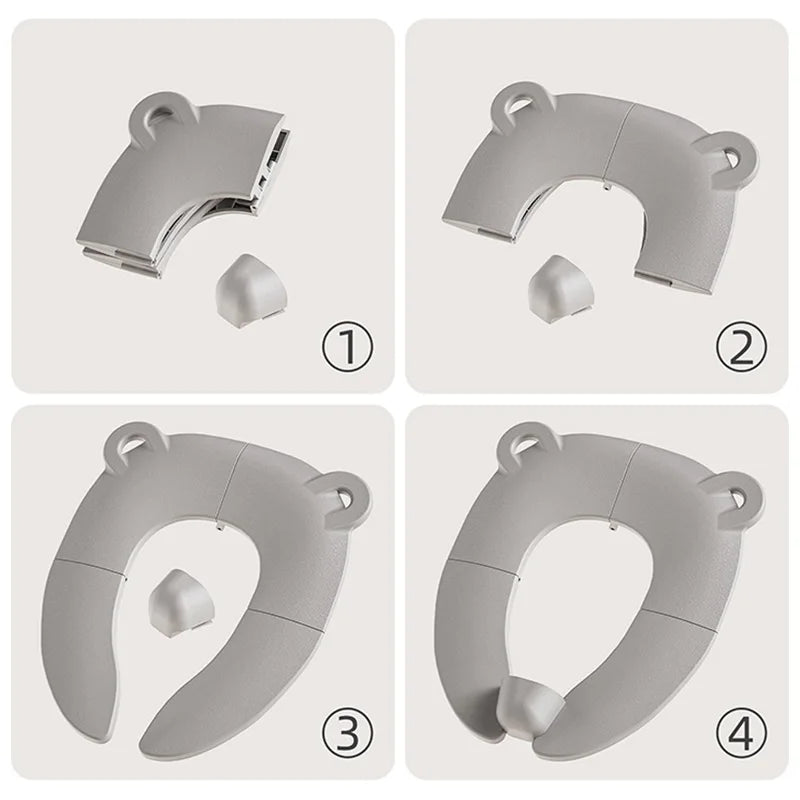 Folding Baby Potty Training Seat Mat + Storage Bag Portable Travel Toilet Seat Cushion for Kids Children's Potty Mat