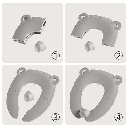 Folding Baby Potty Training Seat Mat + Storage Bag Portable Travel Toilet Seat Cushion for Kids Children's Potty Mat