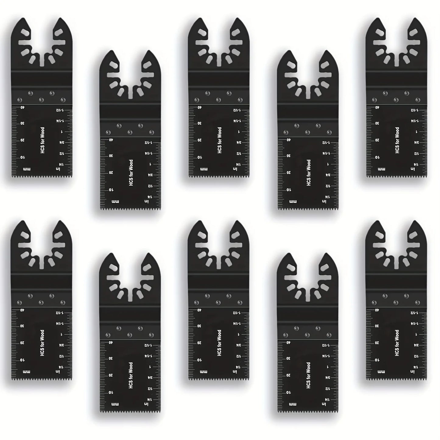 50Pcs Oscillating Tool Blades Professional Universal Oscillating Saw Blades Wood Multitool Blades Compatible with Dewalt, Milwaukee, Ryobi, Rockwell, Bosch