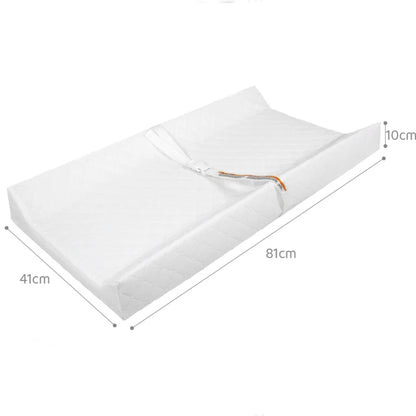 Baby Changing Pad with Wipeable & Waterproof PU Cover, Contoured Diaper Changing Pad for Dresser with Non-Slip Safety Belt, Portable and Lightweight, Large Cushioned Foam