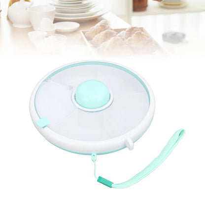 ZK30 360° Rotating Snack Container Large Capacity Sealing Kids Fruit Storage Box Bundle with Lid for Home Mint Green