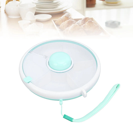 ZK30 360° Rotating Snack Container Large Capacity Sealing Kids Fruit Storage Box Bundle with Lid for Home Mint Green