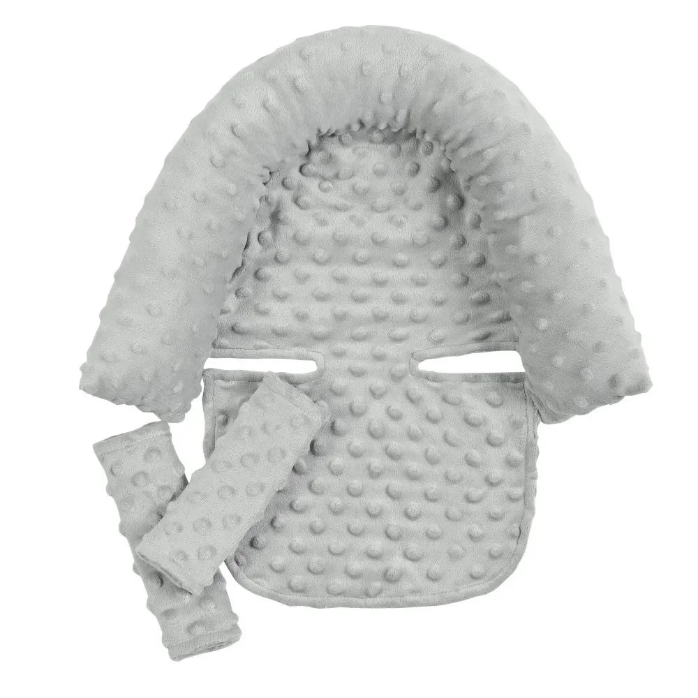 Baby Car Seat Head Support for Newborn, 2 in 1 Infant Car Seat Head Body Support with Strap Pads, Soft Stroller Cushion Pillow Insert