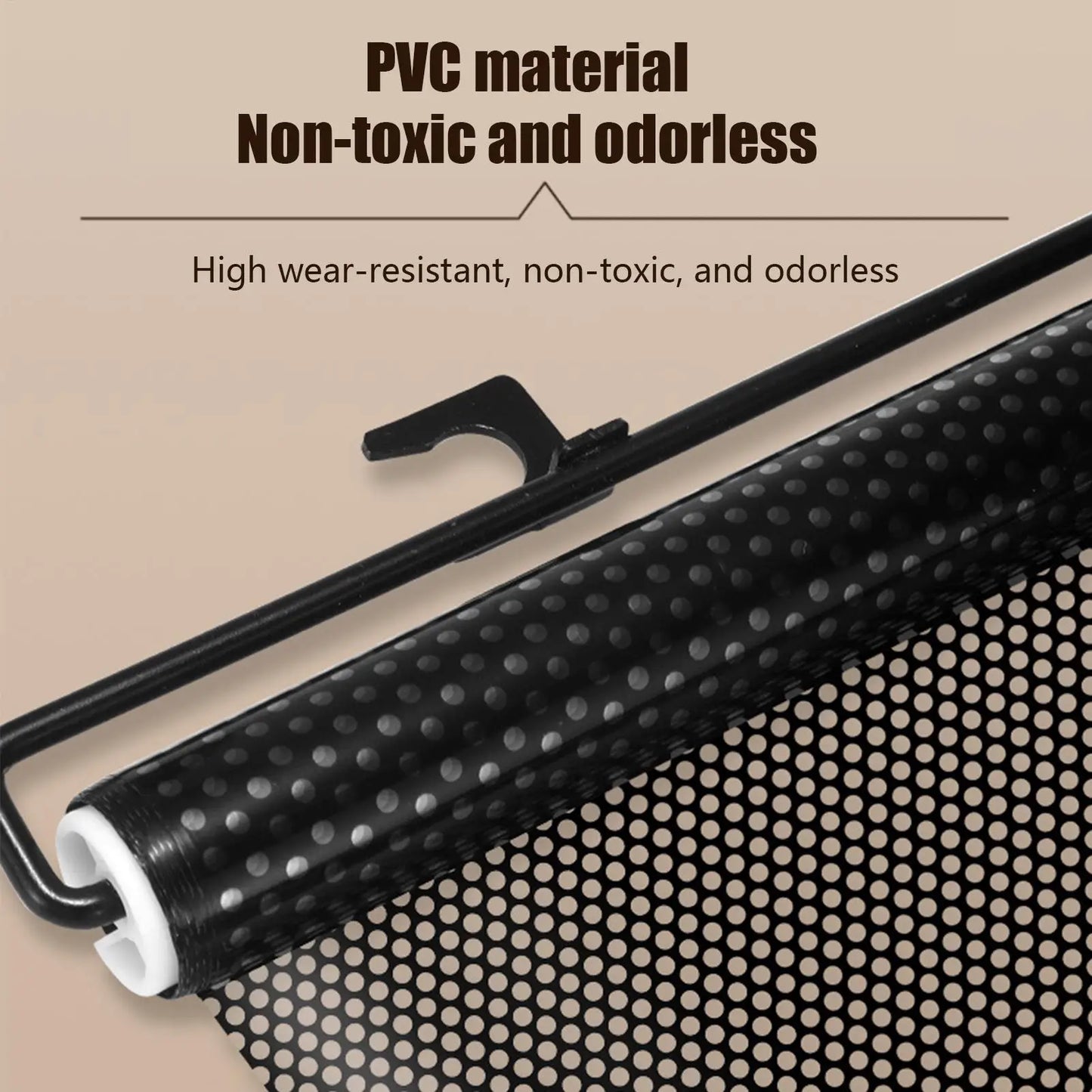 Tall Retractable Dog Gate Mesh Baby Fence Gate, Long Baby Gates Indoor Extra Long Gates for Kids or Pets, Outdoor Retractable Gate with Support Rods - Prevent Crawling Under