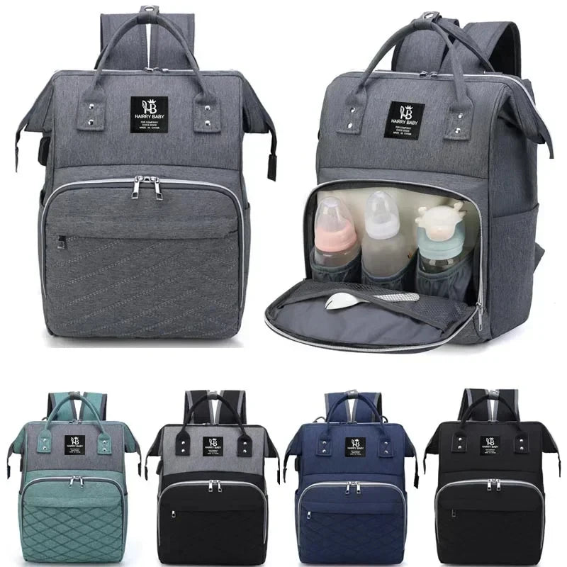 Backpack Organized Daypack Travel Baby Bag with Stroller Strap and Side Bottle Pockets