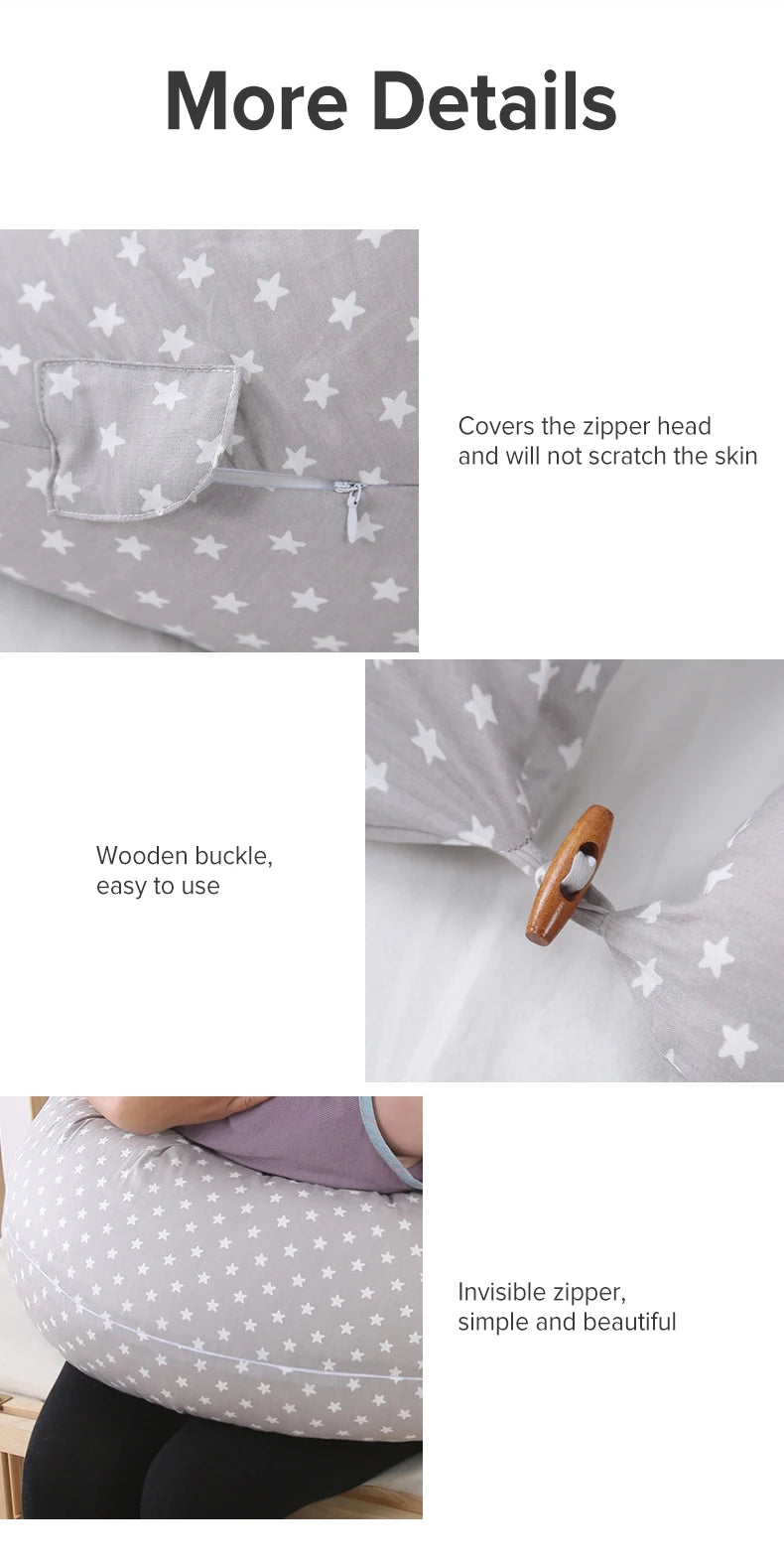 AnGku 70.9*51.2*13.8 Inches Pregnancy Pillow Removable Pillow for Pregnant Women 2PCS Nursing Pillow Breastfeeding Cushion