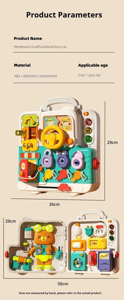 63 in 1 Baby Sensory Busy Board Montessori Toy Music Light Switch Multi functional Baby Sensory Early Education Learning Tool