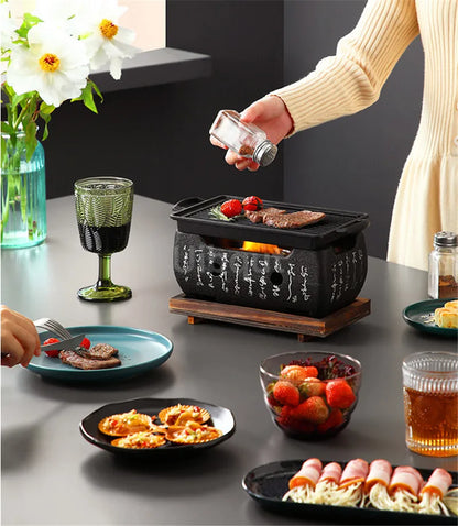 Portable Japanese Bbq Grill Korean Carbon Barbecue Grills Aluminium Alloy Indoor Outdoor Bbq Stove Barbecue Tools charcoal grill