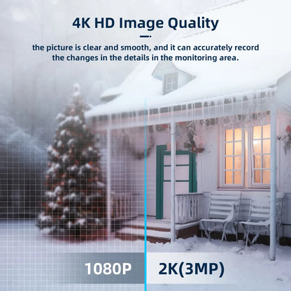 4K PTZ IP Camera Outdoor Waterproof Dual Lens 5G WiFi Security Camera Auto Tracking Video Surveillance Camera Baby Monitor