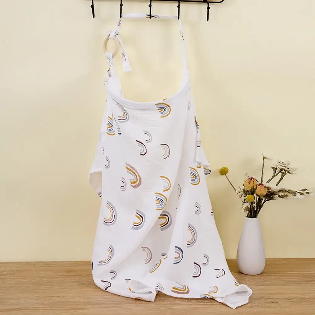 Baby Breastfeeding Cover Cotton Baby Feeding Nursing Cover Adjustable Privacy Breastfeeding Apron Soft Gauze Stroller Blankets
