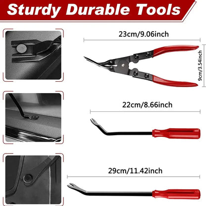 Car Trim Removal Set, Plastic Panel Fastener Removal Tool, Car/Trim/Panel/Door/Audio/Auto Clip Pliers/Terminal Removal Tool Kit