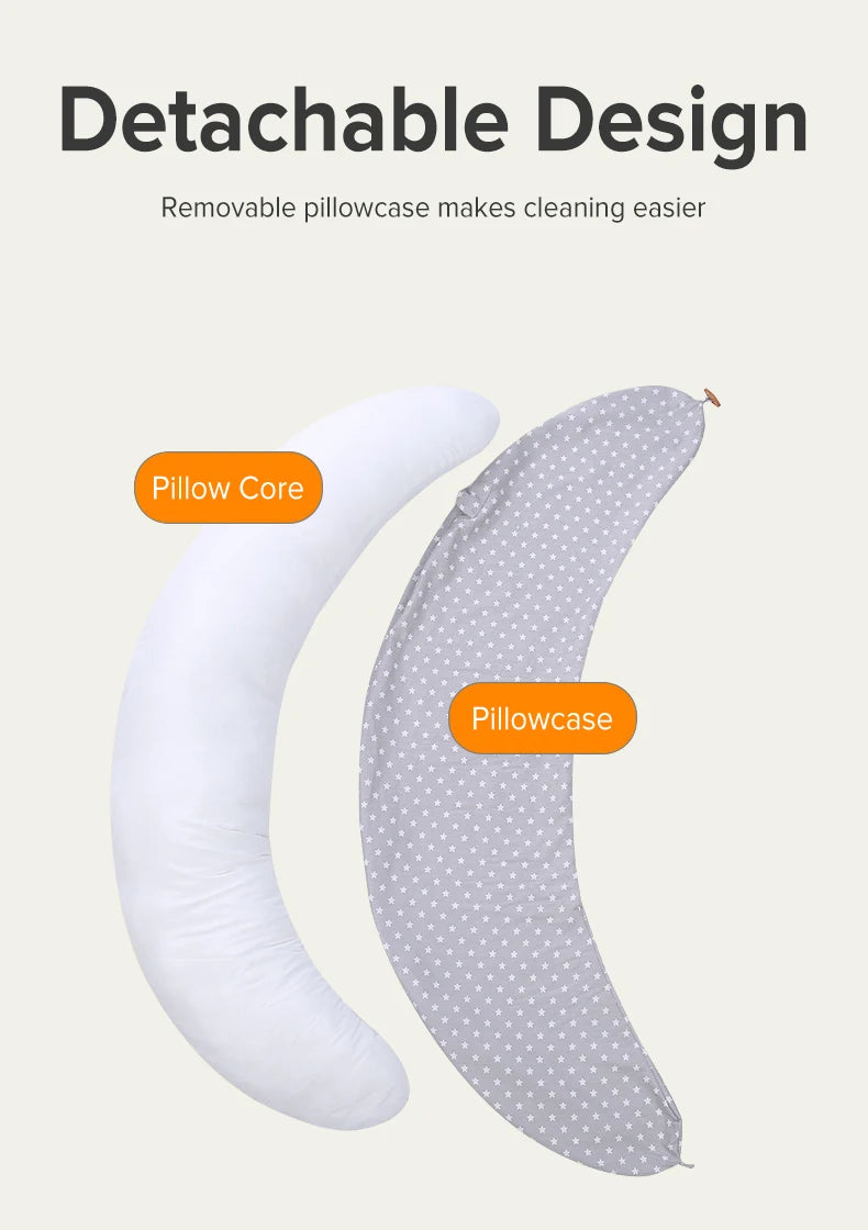 AnGku 70.9*51.2*13.8 Inches Pregnancy Pillow Removable Pillow for Pregnant Women 2PCS Nursing Pillow Breastfeeding Cushion