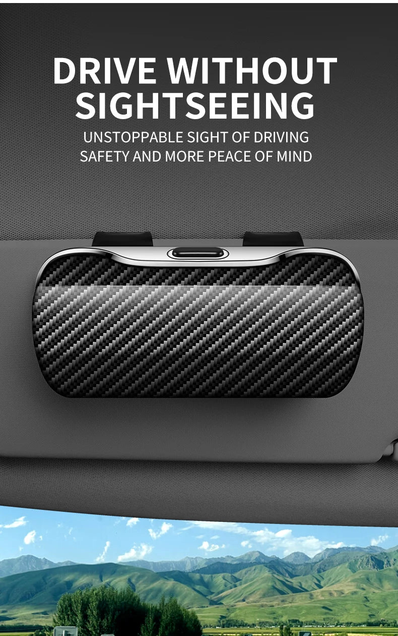 Car Glasses Box Portable Car Sunglasses Holder In The Car Driving Glasses Holder Eyeglass Case Sun Visor Car Lenses Holder