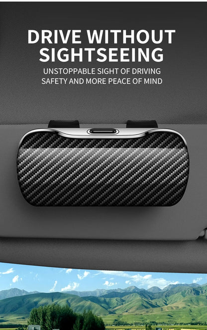 Car Glasses Box Portable Car Sunglasses Holder In The Car Driving Glasses Holder Eyeglass Case Sun Visor Car Lenses Holder