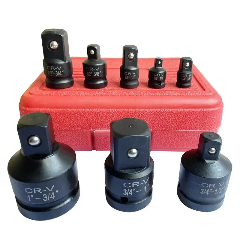4/6/8/10 Impact Socket Wrench Adapter Set Professional 1/4 3/8 1/2 3/4 Inch Square Drive Adaptor Reducer Spanner Tool ﻿with Case