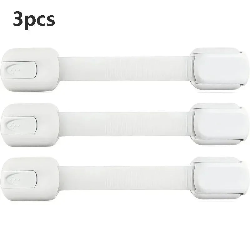 Baby Safety Lock Drawer Child Safety Cabinet Locks Adhesive Cabinet Drawer Door Latches Baby Safe Straps