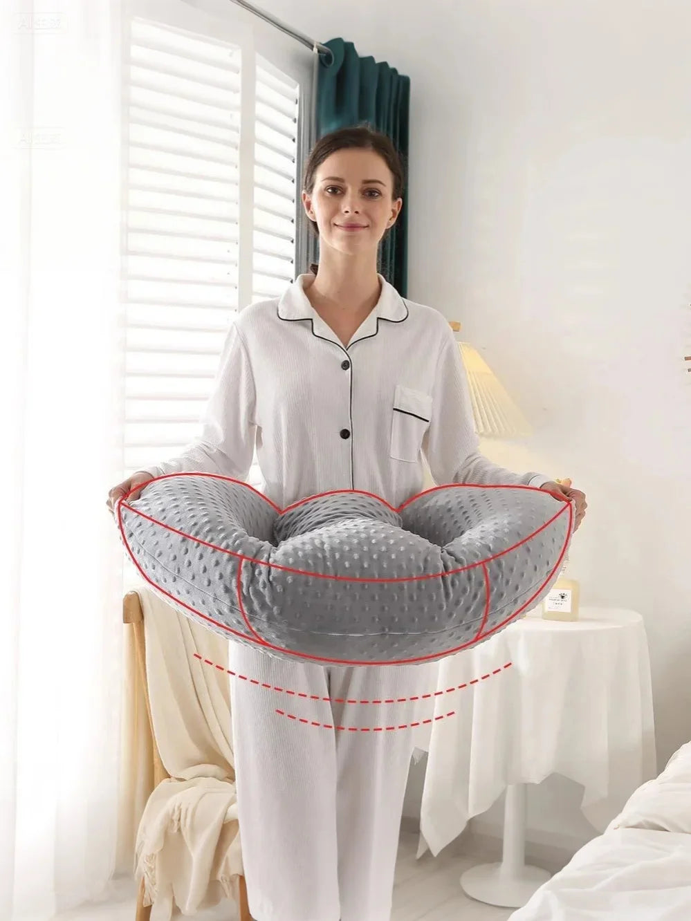 Baby Breastfeeding Pillow Doudou Velvet Multifunctional Pregnant Women Breastfeeding Artifact Pillow Slope Pillow Baby Pillow