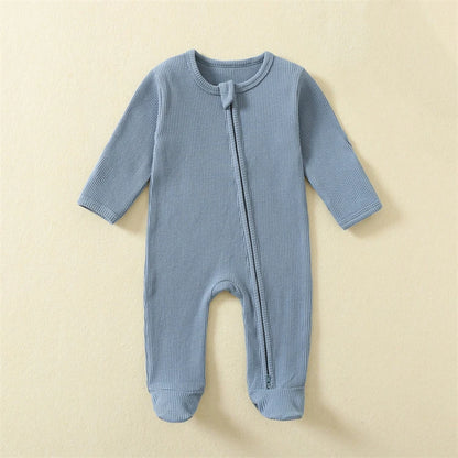 Baby Organic Cotton Pajamas Preemie Newborn One Piece Outfit Long Sleeve Footed Sleepwear