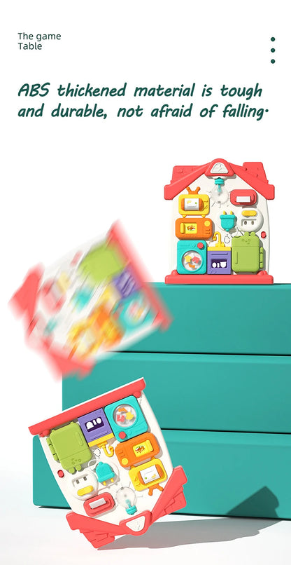 Baby Busy House Sensorial Montessori Toys 3D Busy Board Music Light Switch Fine Motor Training Games Educational Toys For Kids