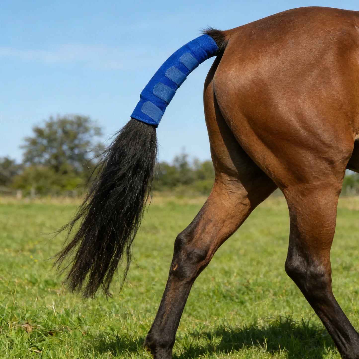 Horse Tail Wrap Protective Polyester Ponytail Storage Bag Anti Mosquito Bite for Turnout Outing Stable Racing Competition