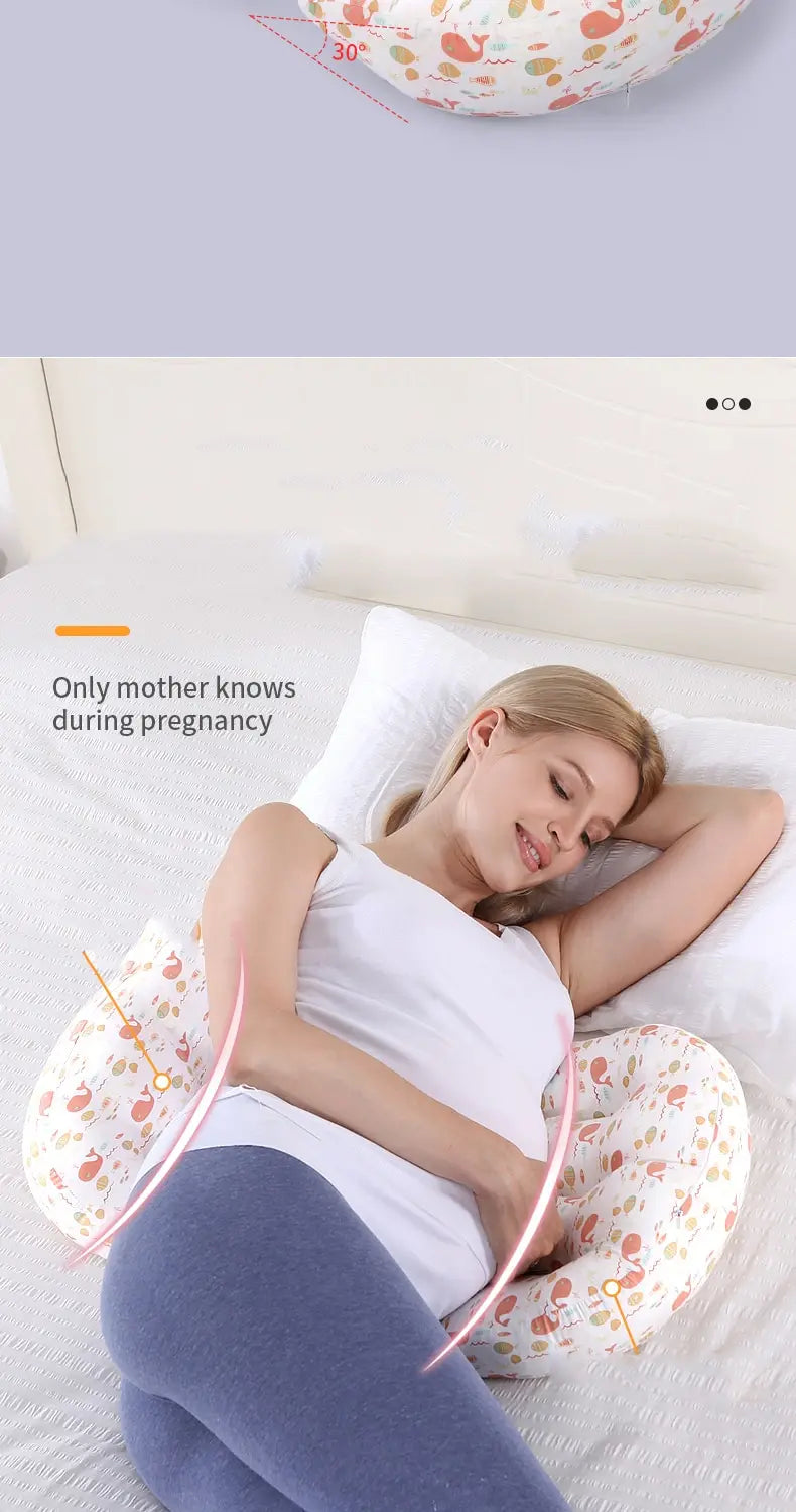 New Cotton Waist Maternity Pillow For Pregnant Women Pregnancy Pillow U Full Body Pillows To Sleep Pregnancy Cushion Pad Product