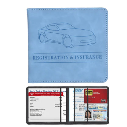 Men's Card Holder, Car Registration Vehicle License Insurance Card Holder Wallet