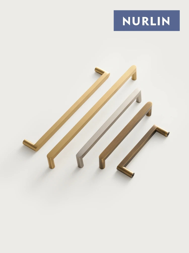 Brushed Brass Cabinet pulls Kitchen Cabinet Handles, Cabinet Pulls Kitchen Cabinet Hardware for Cupboard Nickel Brushed Antique Brass Matte Gold CH111