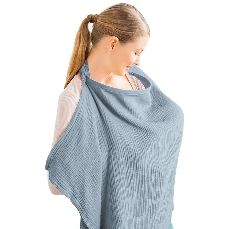 Breathable Baby Nursing Cover Maternity Breastfeeding Cover Cotton Muslin Baby Feeding Blanket Privacy Apron Stroller Blankets