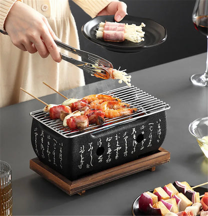 Portable Japanese Bbq Grill Korean Carbon Barbecue Grills Aluminium Alloy Indoor Outdoor Bbq Stove Barbecue Tools charcoal grill