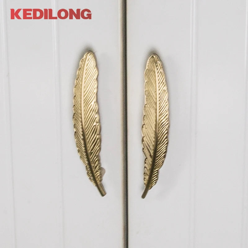 Cabinet Handles Brushed Brass Kitchen Knobs European style minimalist solid brass cabinet DIY pull handle classical luxury drawer gold knob cabinet door long handle