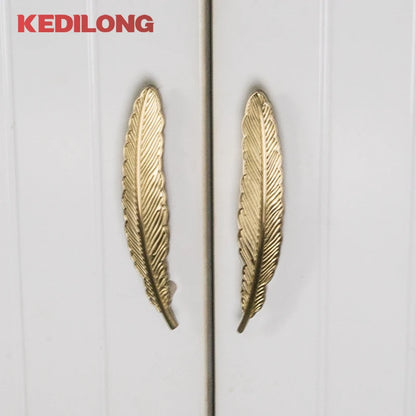 Cabinet Handles Brushed Brass Kitchen Knobs European style minimalist solid brass cabinet DIY pull handle classical luxury drawer gold knob cabinet door long handle