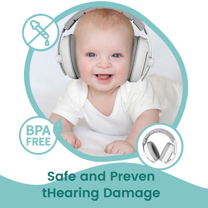 Baby Ear Muffs for Newborns to Toddlers 3–48 Months, 25dB Noise Cancelling Headphones for Airplane Travel, Party and Fireworks, Soft & Adjustable Baby Hearing Protection