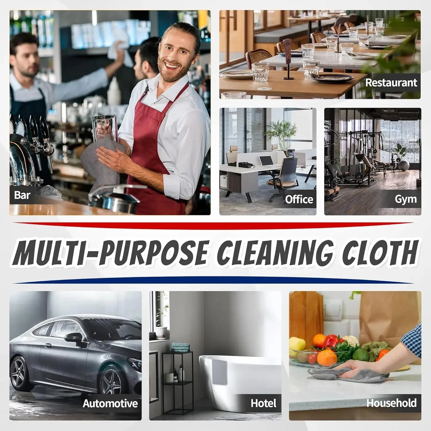 Reusable Thicken Microfiber Cleaning Cloths Lint Free Microfiber Cleaning Towel Cloths Cleaning Towels Absorbent for Car Window