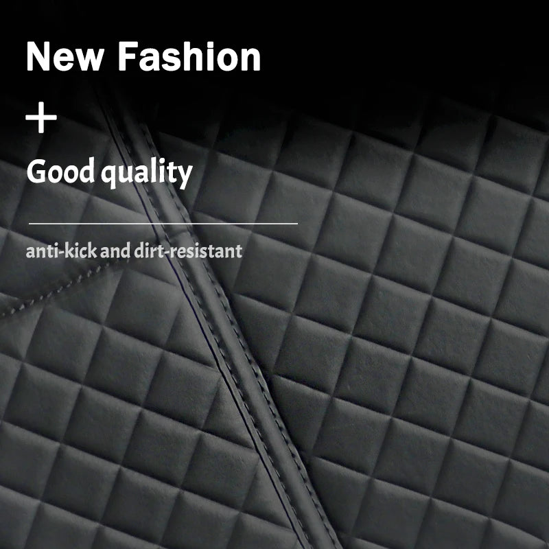 Universal Car Anti Kicks Pad With Organizer Pocket Leather Seat Back PU Leather Protector Cover Waterproof Child Kick Mats