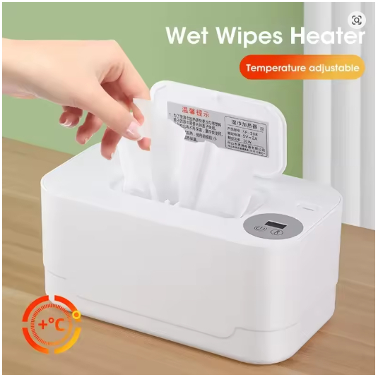 Baby Wipe Warmer Heater with LED Display Wet Towel Dispenser Portable USB Charge Baby Wipe Warmer Napkin Heating Box Home/Car Use