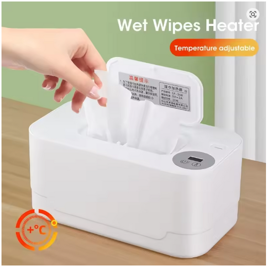 Baby Wipe Warmer Heater with LED Display Wet Towel Dispenser Portable USB Charge Baby Wipe Warmer Napkin Heating Box Home/Car Use