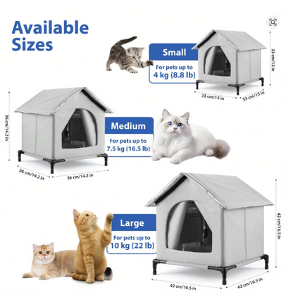 Heated Cat House for Indoor Cats in Winter, Waterproof, Fully Insulated Shelter for Stray and Feral Cats, Great for Cat Houses for Outdoor Cat and Cat Beds for Indoor Cats