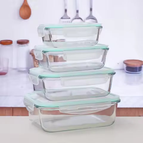 The Glass Lunch Box Can Be Heated in The Microwave. It Is A Special Student Lunch Box for Bringing Meals To Work