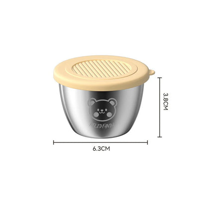 1pc Salad Dressing Container With Lid Reusable Stainless Steel Cup And Leakproof Silicone Lids For Lunch Box And Picnic